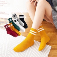 Make a single use. Socks female Korean women's socks, home, autumn, winter, two-bar, long tube, sock, college, women