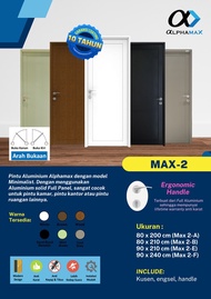 Pintu Aluum 2-E Fullpanel 90X210 / Kamar / Kamar Mandi / Alphamax