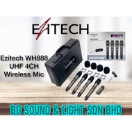 Ezitech WH888 UHF 4 Channel Wireless Mic