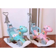 ĐỒ CHƠI CHO BÉ - NGỰA BẬP BÊNH CHÒI CHÂN 2 IN 1 CÓ CẦN ĐẨY VỪA BẬP BÊNH VỪA ỦN CHÂN CHO BÉ ( CÓ NH