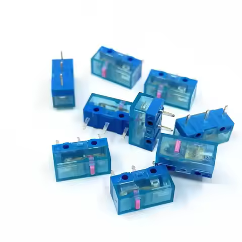 Free shipping new Huano blue transparent shell pink dot 80 million microswitch button