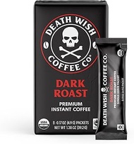 Death Wish Coffee Co Instant Coffee, 8 Single-Serve Packets