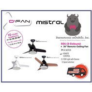 D'fan Mistral 501 36” Remote Ceiling Fan