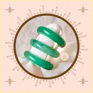 ☢ ✢ ✙ Green Jade Bangle Ring | Abundance & Opportunities