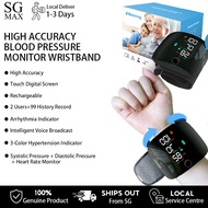 Wrist Blood Pressure Monitor LCD Screen High Accuracy Rechargeable Voice Digital Automatic Blood Pre