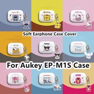 READY STOCK For Aukey EP-M1S Case Creative Couple Cartoon Patterns for Aukey EP-M1S Casing Soft Earp