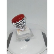 cincin Perak batu akik madu