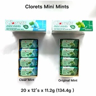 (OUTER) CLORETS MINI MINTS 12'S X 11.2G (134.4G) CLEAR MINT / ORIGINAL MINT