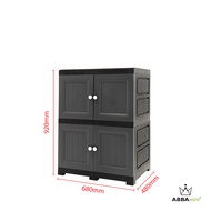 ⭐READY STOCK⭐ Abbaware Wardrobe Wooden design  Almari Baju Storage Cabinet Drawer Cabinet