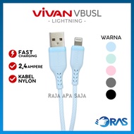 Kabel Data Charger Vivan IP Lightning 24A Fast Charging Quick Charge Casan Carger Lighting VBUSL
