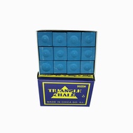 TZ. ชอล์กฝนหัวคิว สีน้ำเงิน กล่องละ 12 อัน Billiard Chalk