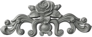 Ekena Millwork ONL13X05X01NA 13 3/4-Inch W X 5 1/2-Inch H X 1-Inch P Nadia Decorative Rose Center wi