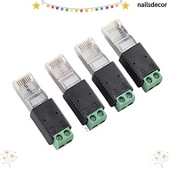NAILSDECOR RJ45 to RS485 Converter, 2PIN Terminal RJ45 Male Connector RJ45 Terminal Adapter, Splitte