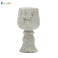[Predolo] Goblet Vase Holder Marble-Look Pedestal Vase Stand Minimalist Pedestal Holder