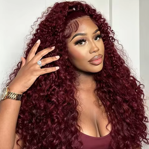 Deep Wave Human Hair Wig For Woman On Sale Natural Hairline 13x4 HD Lace Frontal Wigs Pre Plucked wi