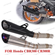 For CBR300 CB300R CB300F CBR300R 2012-2024 Motorcycle Exhaust Slip On Escape System 51MM Middle Link