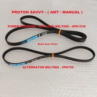 Niji Belting Alternator  Power Steering + Air Cond Fan Belt 3PK750 / 4PK1538 - Proton Savvy