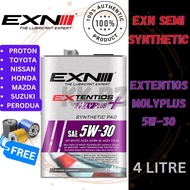 ‖ EXN 100% ORIGINAL ‖ EXN Extentios Molyplus 5W30 –  SEMI Synthetic Engine Oil 4 Litre*Free Oil Filt