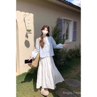 Xx · Spring Set - Soft & Comfortable Button-Up Top with Loose-Fit Skirt | EU Size 8