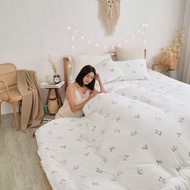 超柔瞬暖法蘭絨床包 被套 鋪棉暖暖被/床單 兩用被毯/FL032