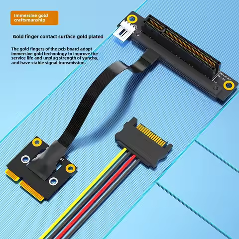 270 Degree Mini PCIe To PCI-E 1X 4X 8X 16X Adapter Cable Riser Mini PCIe To PCI Express 4P Power for