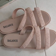 (BISA COD) Sandal selop terbaru New BLC 1205-X1 Sandal Selop Jelly Wanita Kerut Amanda