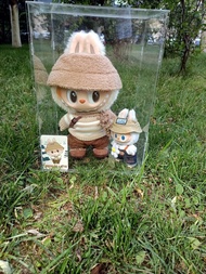 กล่องอะคริลิค Zimomo Labubu ประกอบเอง ยกครอบ กันฝุ่น กล่องโชว์โมเดล Art toy 28*22 สูง 40cm