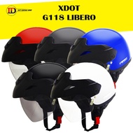 ✨NEW ARRIVAL✨ Helmet XDOT G118 Libero Plain RED | BLACK | BLUE | WHITE | GREY