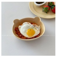 [READY STOCK] Ins Bear plate bowl|soup salad bowl noodle smoothie bear cereal bowlcute INS breakfast