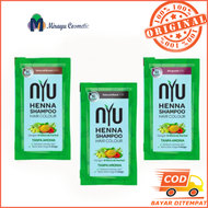 NYU Cat Pewarna Rambut Henna Shampoo Shampo Hair Colour Natural Brown Burgundy Hitam 1 pcs Sachet