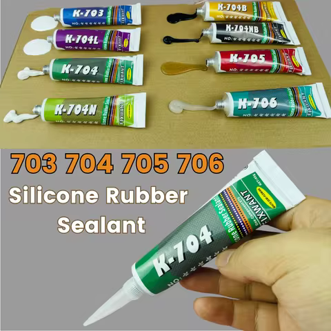 Silicone Industrial Adhesive 45g K-703 704 705 706 RTV Silicone Rubber Black White Transparent Elect