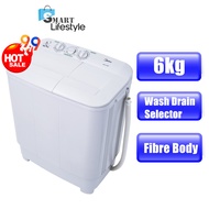 Midea Twin Tub Washing Machine (6.0kg) MSW-6008P / PENSONIC Twin Tub Washing Machine (6.0kg) PWS-600