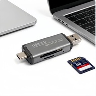Type-C USB 3.0 Card Reader, for SD/TF Micro SD Memory Cards Compatible with PC/Phone/Tablet Pembaca 