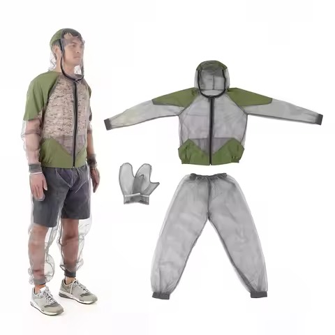 Outdoor Mosquito Repellent Suit Bug Jacket Mesh Hooded Suits Fishing Camping Jacket Insect Protectiv