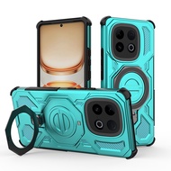 Bốn góc chống thả kim loại có thể xoay dạng nhẫn từ tính chủ trường hợp đối với Vivo iqoo neo10 iqoo