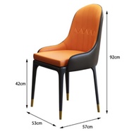 53x57x92cm Orange Dining Chairs Simple Zen Tea Room Reception Office Living Room Hotel Room Dinner K