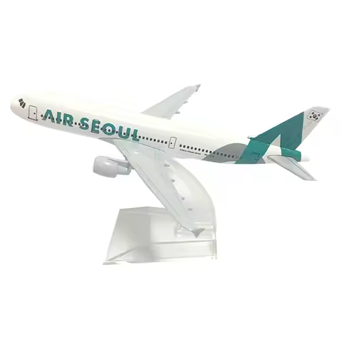 JASON TUTU 16cm Korean Air Seoul Airbus A380 Airlines Model Airplane Diecast Metal 1/400 Scale Plane