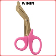 WININ Nurse Scissors, Stainless Steel Titanium plating Trauma Shears, 18cm Bandage Scissors