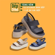 Dép Sandal Cross Đế Xuồng Cao 7 Cm Size 35 Đến 40 Nhiều Màu Dép Quai Ngang Đế Đôn Chiều Cao Đi Bên N
