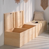 Tatami Wooden Box Bed Bedroom Bay Window Solid Wood Quilt Box Bed Cabinet Bedside Storage Box Pine Wooden Box