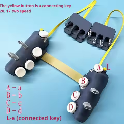 DIY 3D Tablet Game Controller Tablet Game Handle, 8/6/4 Buttons, Pulse Continuous Shooting, For PUBG