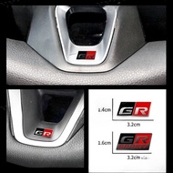 3D Logo GR Sport Steering Wheel Badge Car Emblem For Toyota 86 CHR RAV4 Corolla Cross Hilux Yaris GR