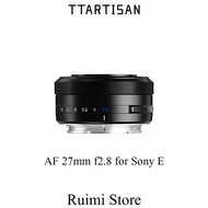 TTArtisan 27mm f2.8 Auto Focus APS-C Lens For Sony E Mount Mirrorless Cameras A7M3 A6000 A6600 ZV-E1