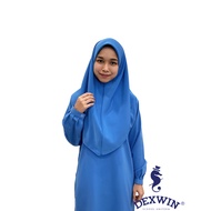 [BAJU SAHAJA] Dexwin baju kurung lengan cekak warna biru sekolah