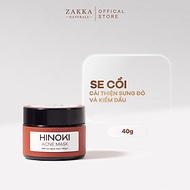 Mặt nạ giảm mụn, giảm sưng, gom cồi mụn và ngăn ngừa mụn Hinoki Acne Mask Zakka Naturals 40g