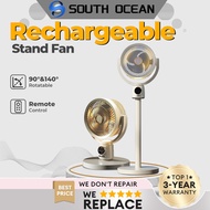South Ocean Portable Rotatable Charging Remote Control Wireless Stand Fan With Light Desk
