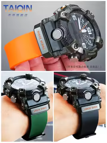 For Casio G-SHOCK 3rd generation Little Mud King 5594 Watchband GG-B100-1A modified Fluorine rubber 