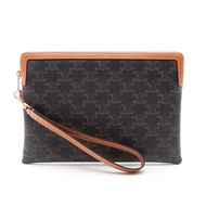 【二手】Celine CELINE Second Bag Clutch Bag Triomphe 10J503I9104LU PVC塗層帆布皮革 Second Bag 男女通用 全新