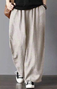 Kulot Highwast Rami Jumbo/ Kulot Basic Jumbo Bahan Linen/ Celana Kulot Linen Basic