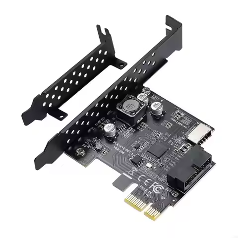 PCI-E 1X to USB3.2 Expansion Card PCI-Express 3.0 Riser Card USB 3.2 Gen1 TYPE-E（A-KEY）USB 3.0 20Pin